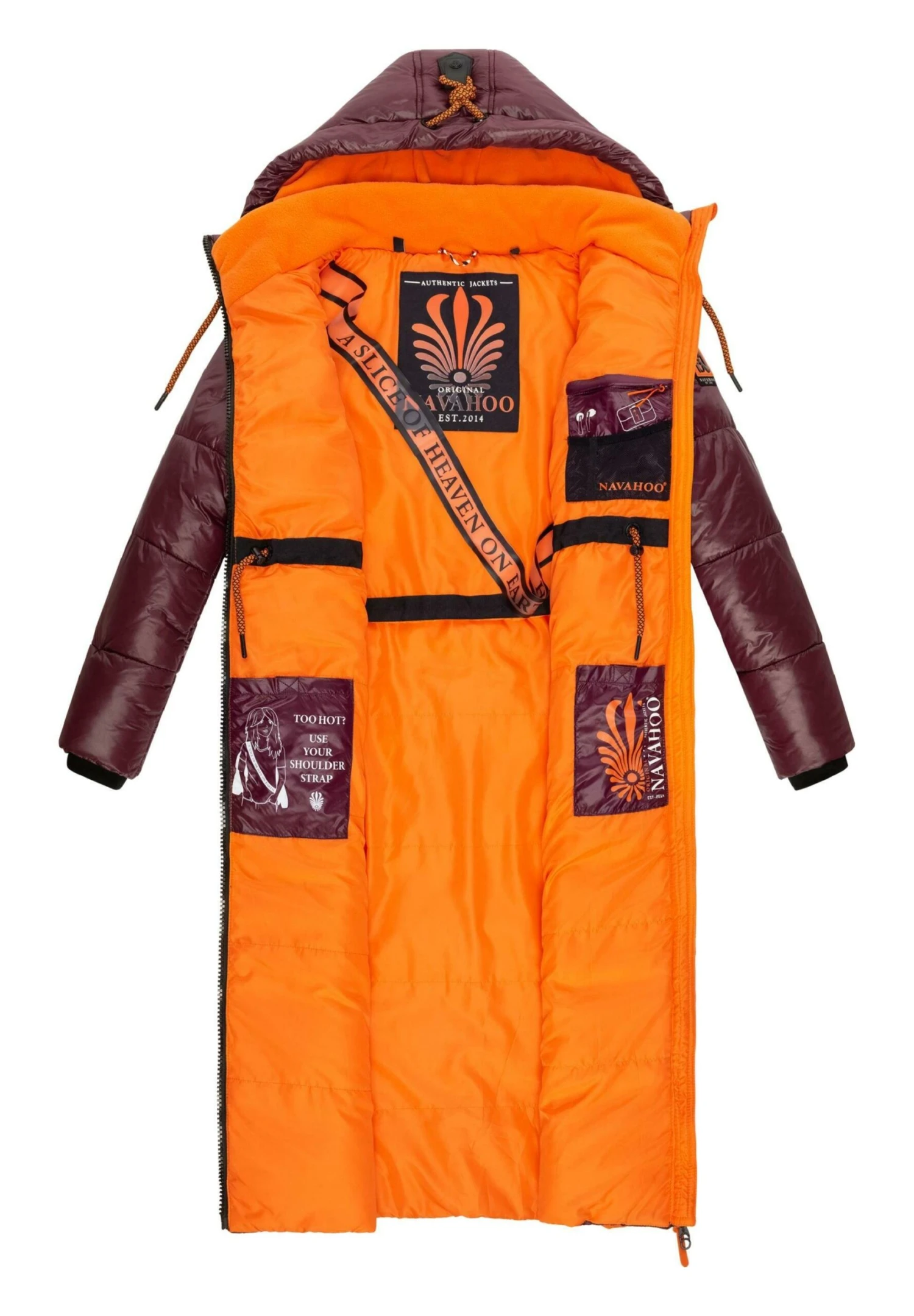 Navahoo Schmuseengel - Winterjas - Dark Red Melange 3 Navahoo Schmuseengel - Winterjas - Dark Red Melange - Afbeelding 3