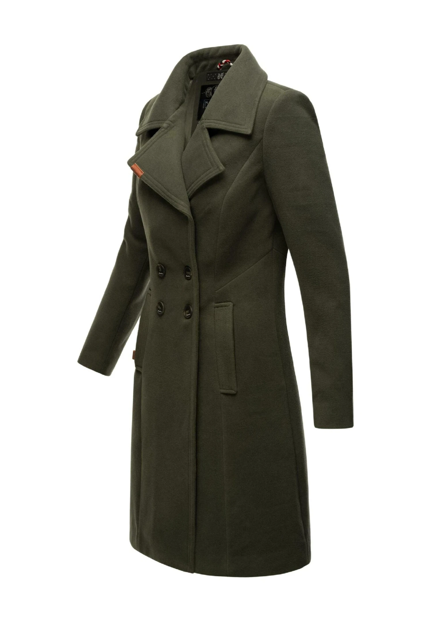 Navahoo Wooly - Halflange Jas - Dark Green 2 Navahoo Wooly - Halflange Jas - Dark Green - Afbeelding 2