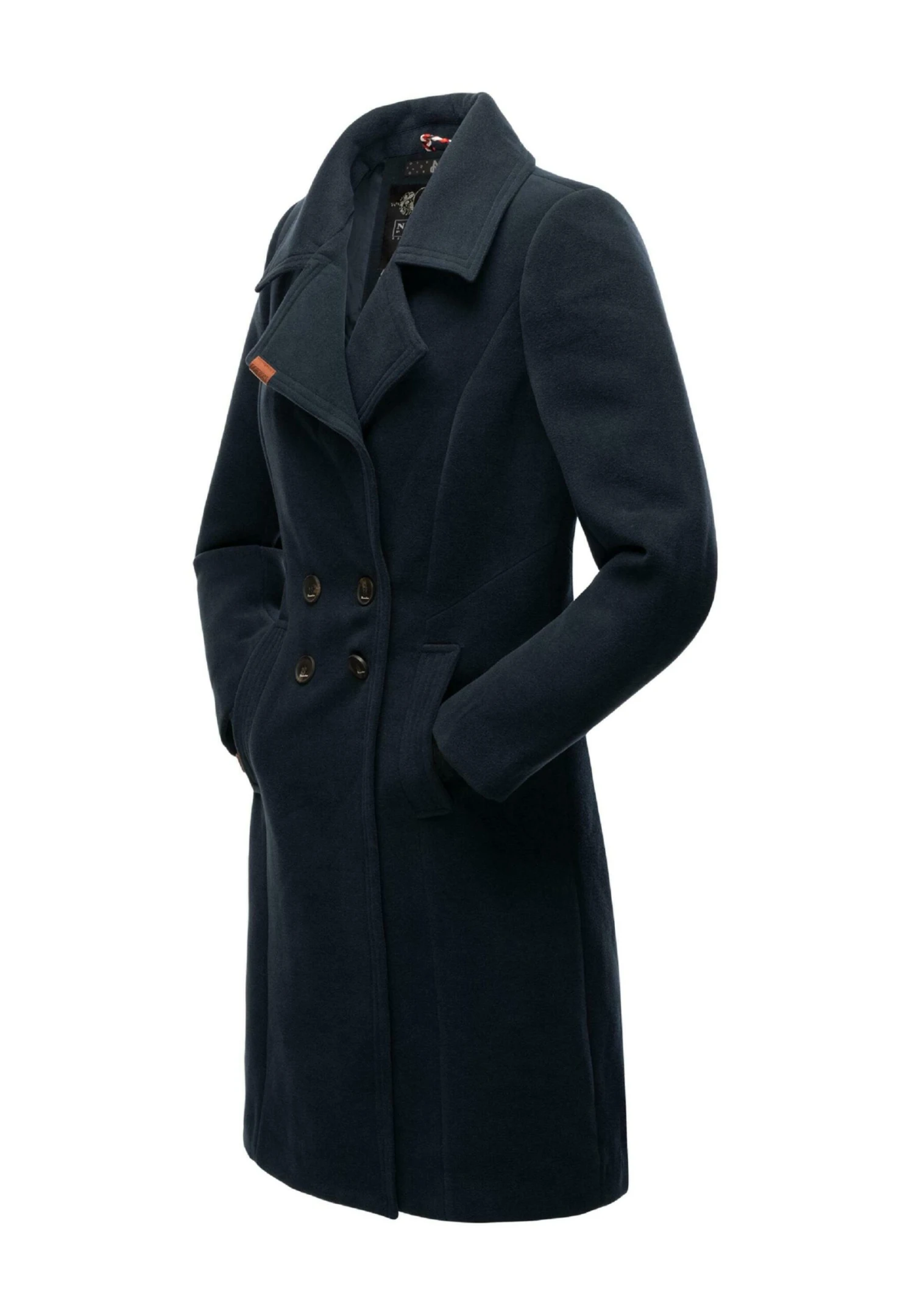 Navahoo Wooly - Halflange Jas - Dark Blue 4 Navahoo Wooly - Halflange Jas - Dark Blue - Afbeelding 4