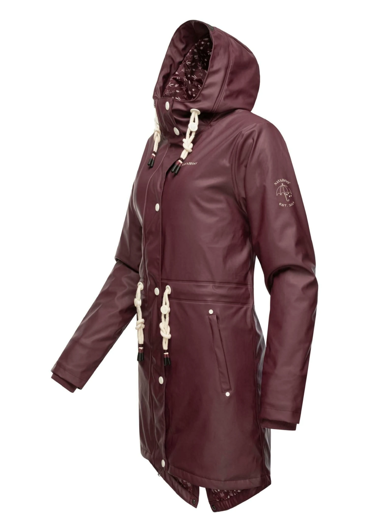 Navahoo Flower Of Ocean - Parka - Dark Red Melange 2 Navahoo Flower Of Ocean - Parka - Dark Red Melange - Afbeelding 2