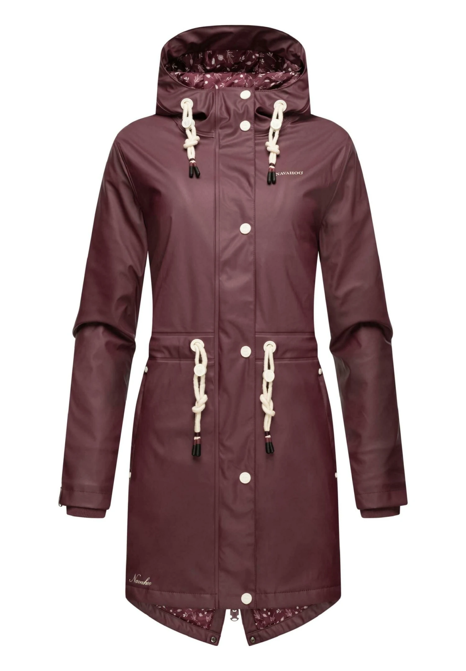 Navahoo Flower Of Ocean - Parka - Dark Red Melange 1 Navahoo Flower Of Ocean - Parka - Dark Red Melange