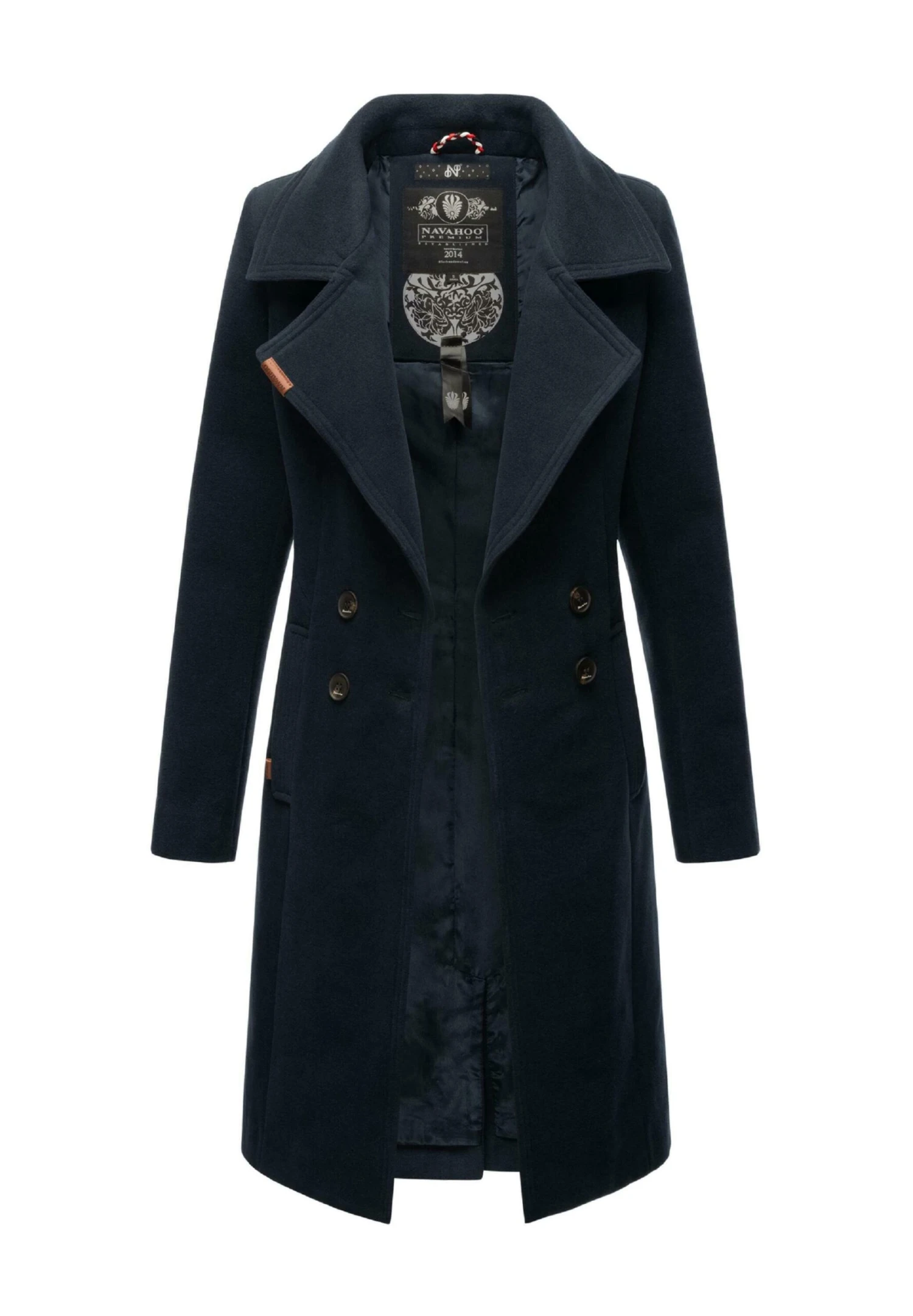 Navahoo Wooly - Halflange Jas - Dark Blue 6 Navahoo Wooly - Halflange Jas - Dark Blue - Afbeelding 6