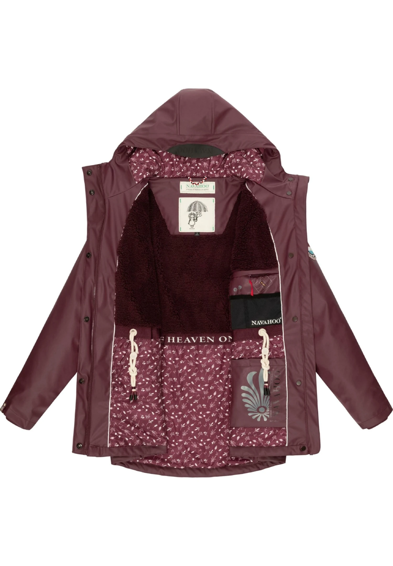 Navahoo Ocean Heart - Parka - Dark Red Melange 3 Navahoo Ocean Heart - Parka - Dark Red Melange - Afbeelding 3