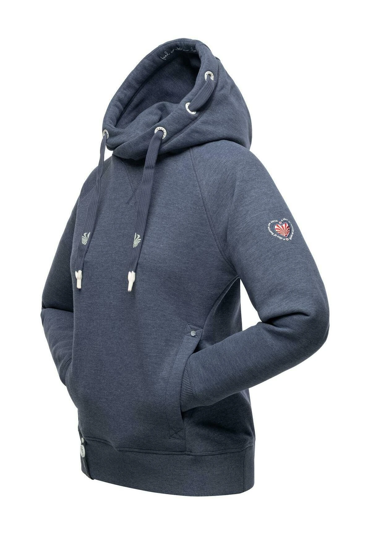 Navahoo Liebesmäuschen - Hoodie - Dusty Blue Melange 3 Navahoo Liebesmäuschen - Hoodie - Dusty Blue Melange - Afbeelding 3