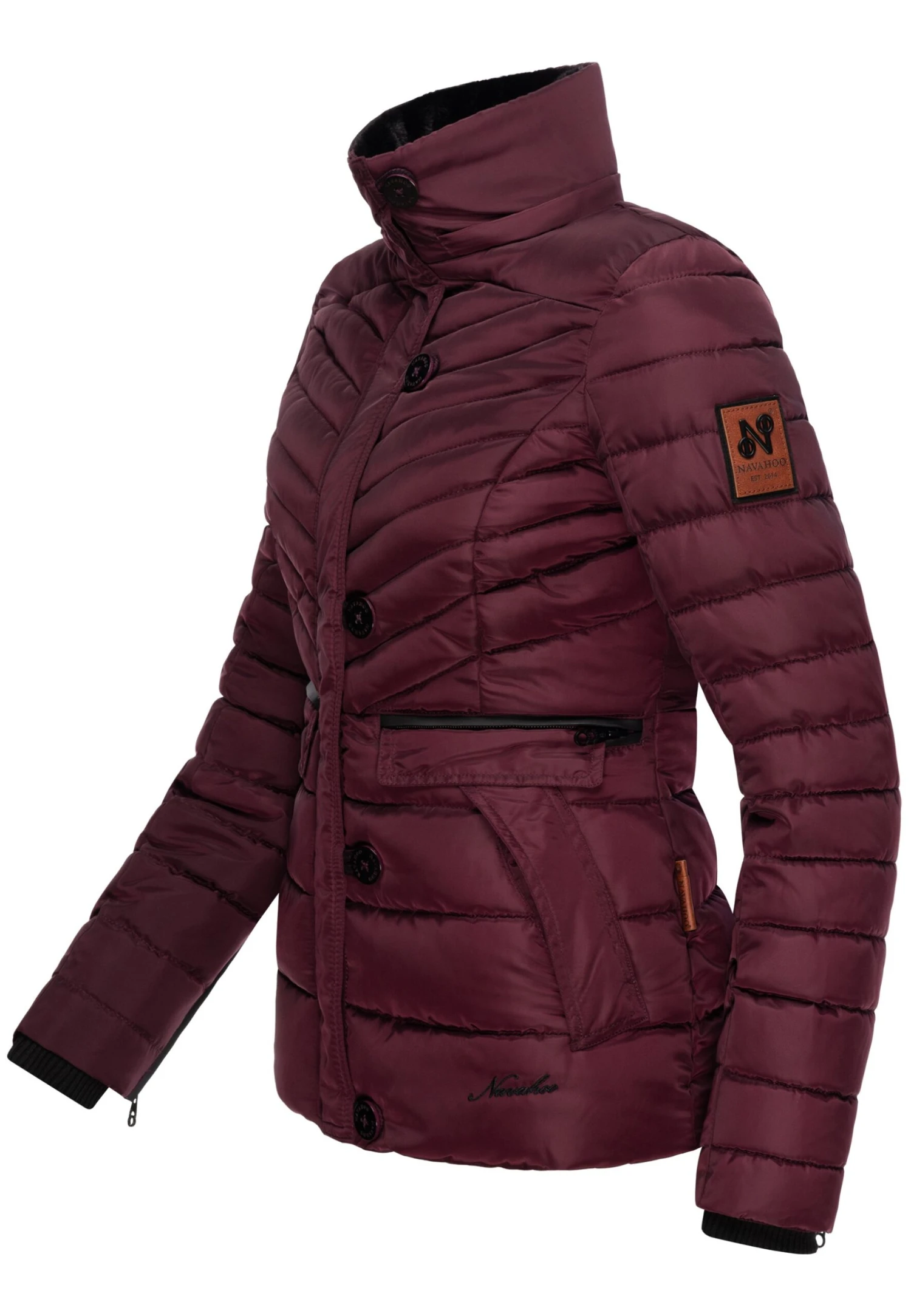 Navahoo Winterjas - Dark Red Melange 4 Navahoo Winterjas - Dark Red Melange - Afbeelding 4