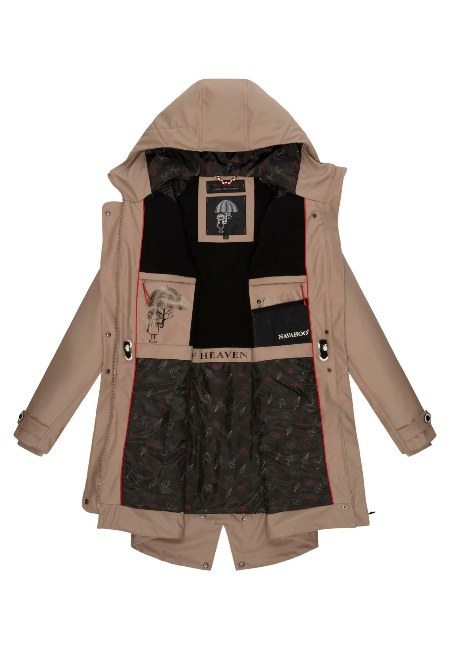 Navahoo Rainy Flower - Parka - Taupe 8 Navahoo Rainy Flower - Parka - Taupe - Afbeelding 8