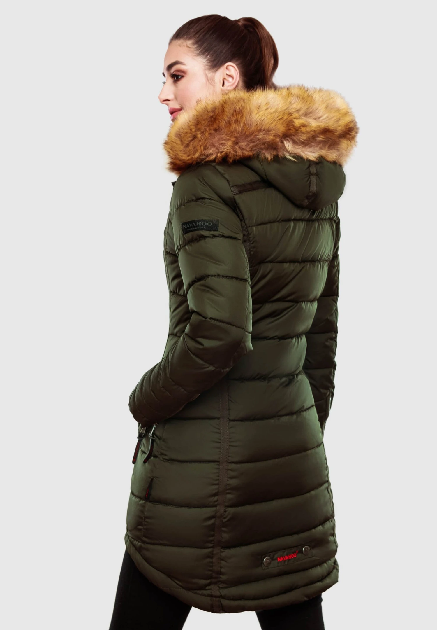 Navahoo Papaya - Winterjas - Olive 2 Navahoo Papaya - Winterjas - Olive - Afbeelding 2