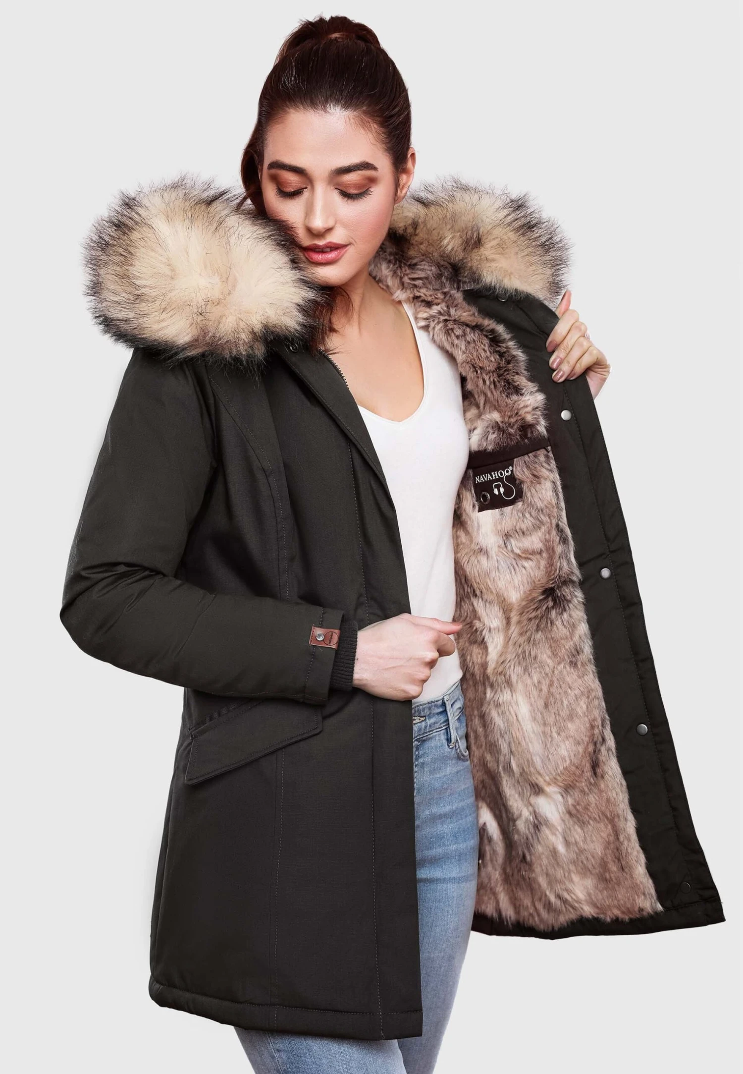 Navahoo Cristal - Winterjas - Black 5 Navahoo Cristal - Winterjas - Black - Afbeelding 5