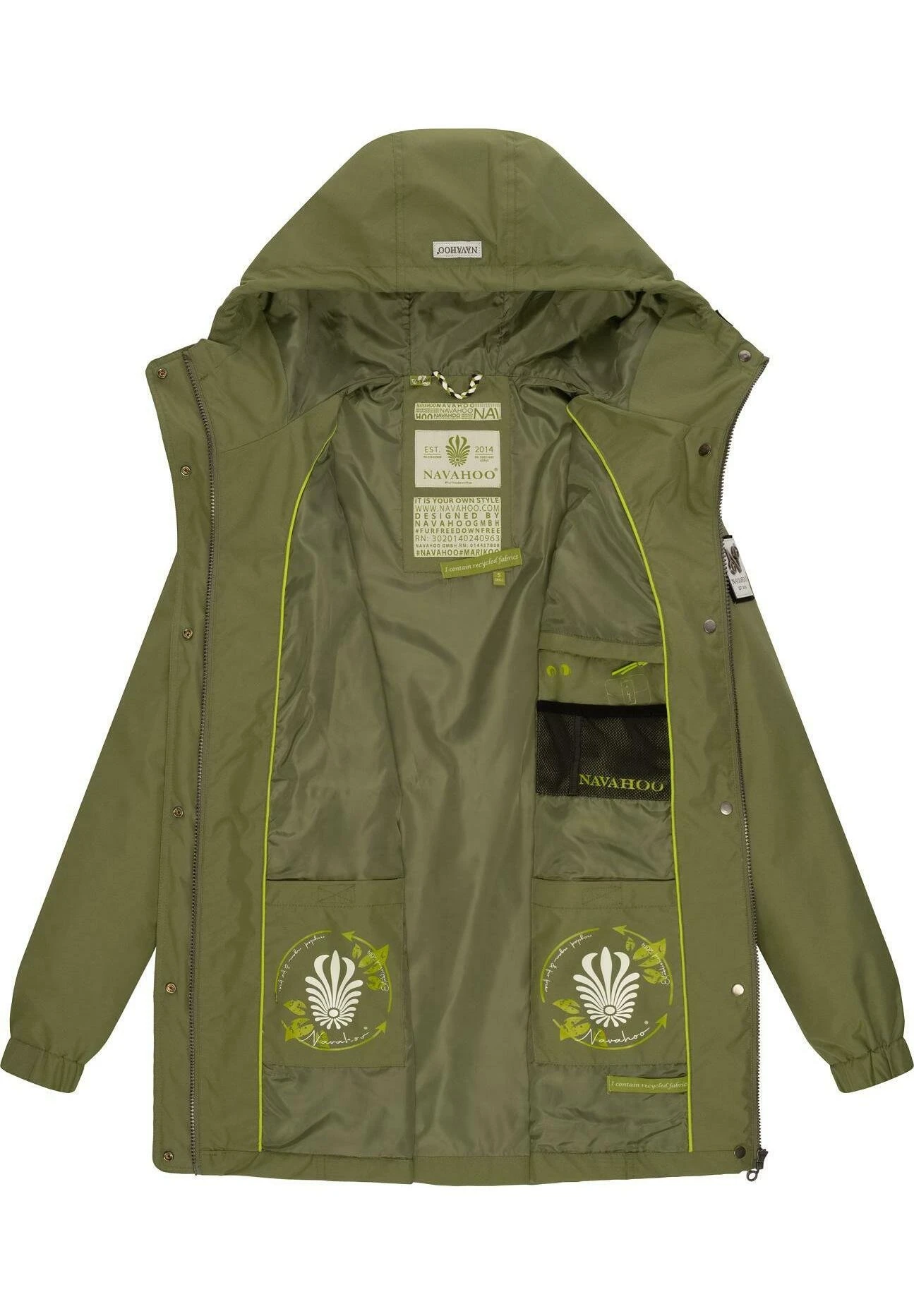 Navahoo Übergangs Neophee - Parka - Olive 4 Navahoo Übergangs Neophee - Parka - Olive - Afbeelding 4