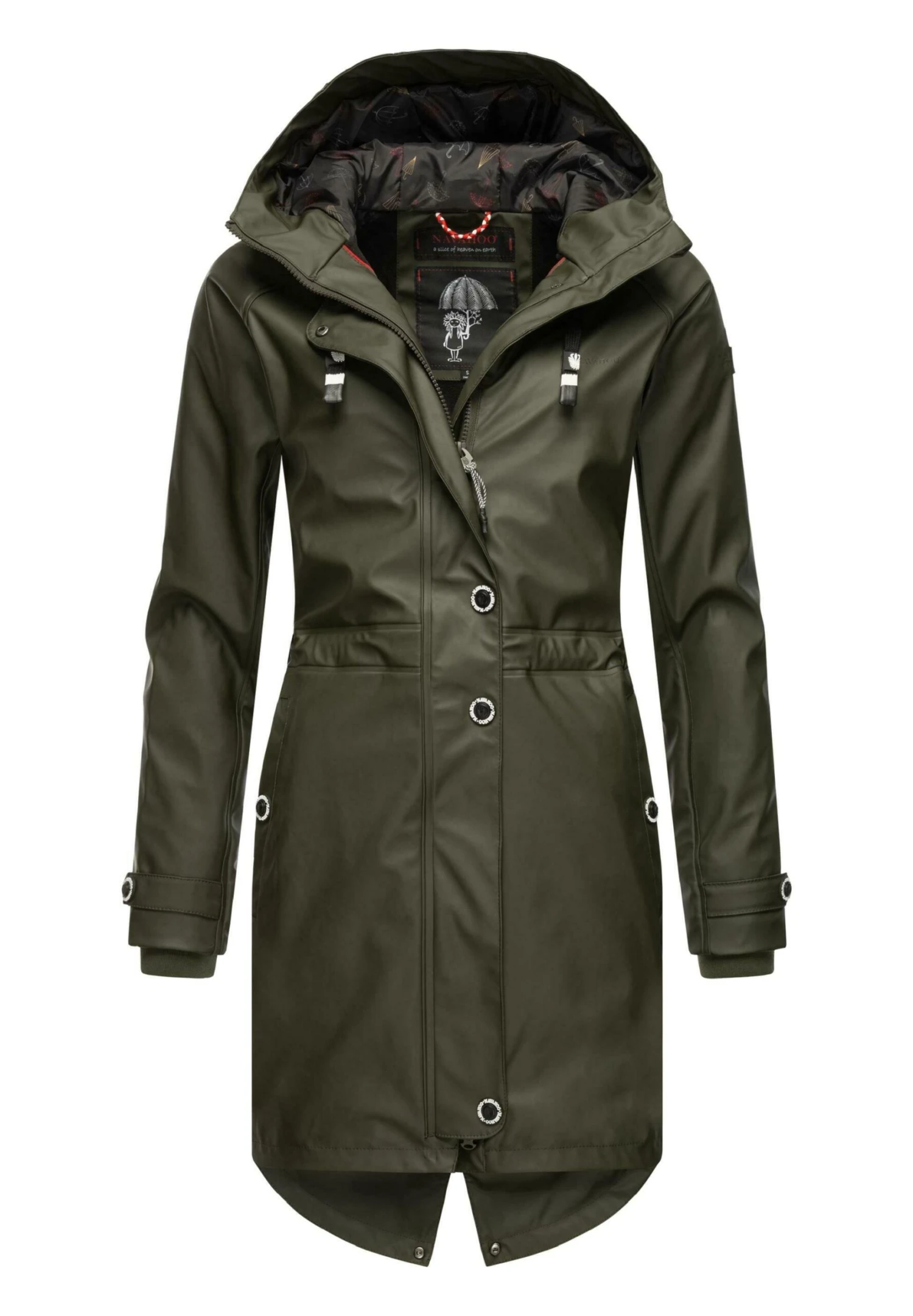 Navahoo Rainy Flower - Parka - Dark Olive 5 Navahoo Rainy Flower - Parka - Dark Olive - Afbeelding 5
