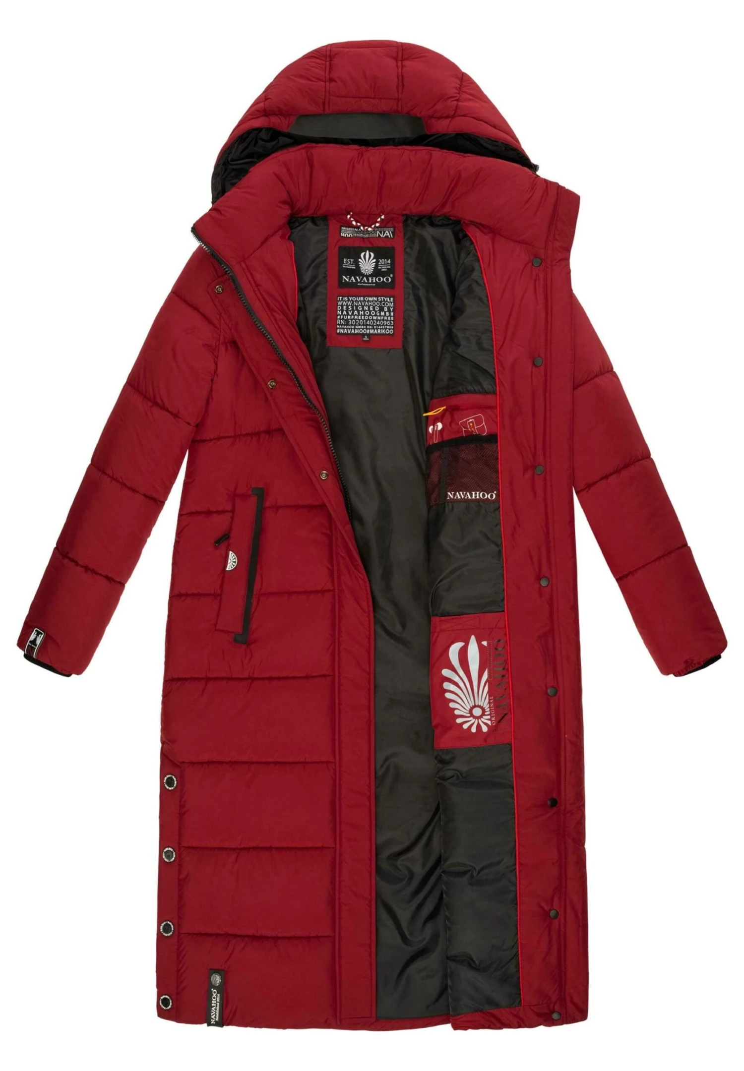 Navahoo Isalie - Winterjas - Blood Red 7 Navahoo Isalie - Winterjas - Blood Red - Afbeelding 7