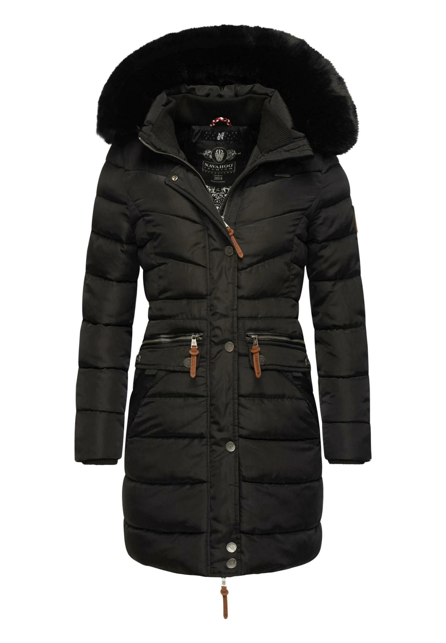 Navahoo Paula - Winterjas - Black With Black Fur 1 Navahoo Paula - Winterjas - Black With Black Fur