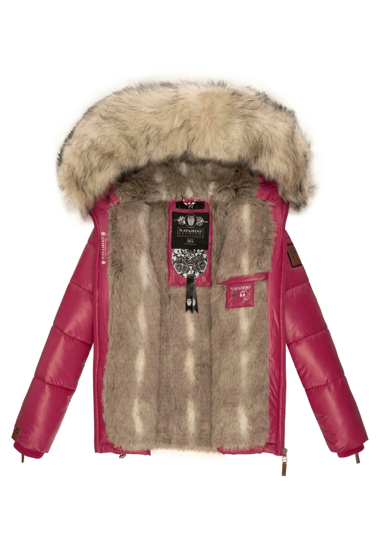 Navahoo Tikunaa - Winterjas - Fuchsia 7 Navahoo Tikunaa - Winterjas - Fuchsia - Afbeelding 7