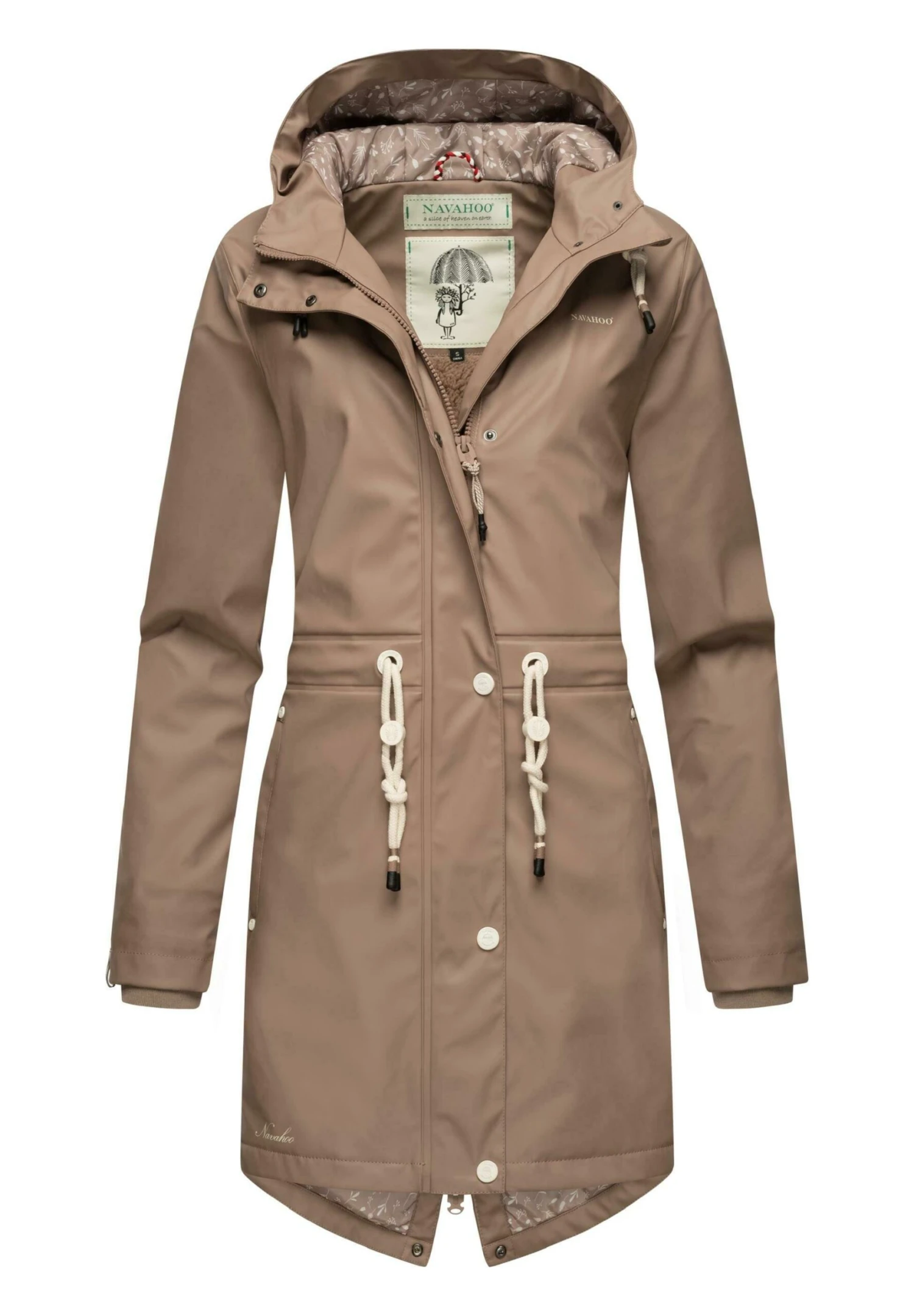 Navahoo Flower Of Ocean - Parka - Taupe 5 Navahoo Flower Of Ocean - Parka - Taupe - Afbeelding 5