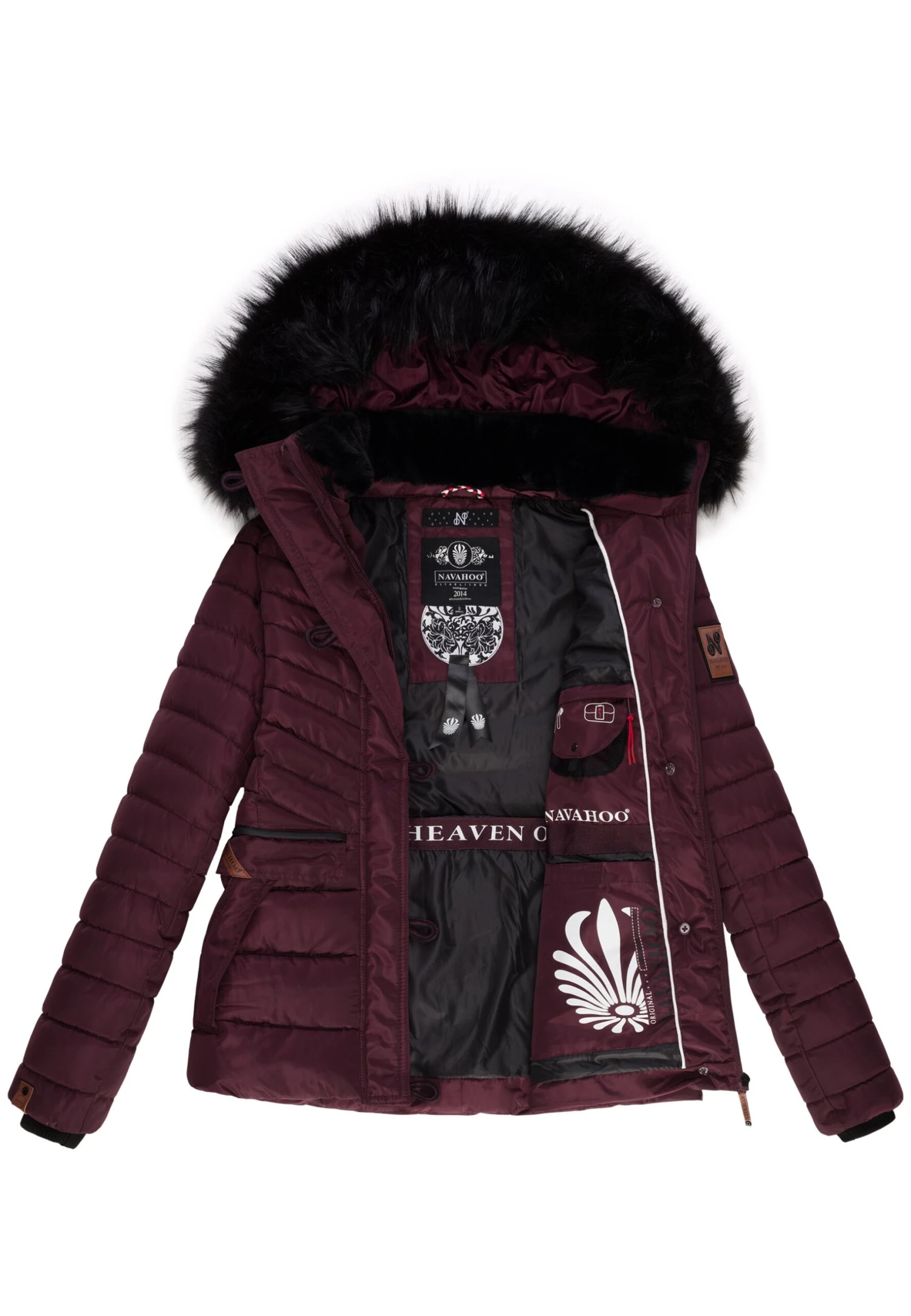 Navahoo Winterjas - Dark Red Melange 6 Navahoo Winterjas - Dark Red Melange - Afbeelding 6
