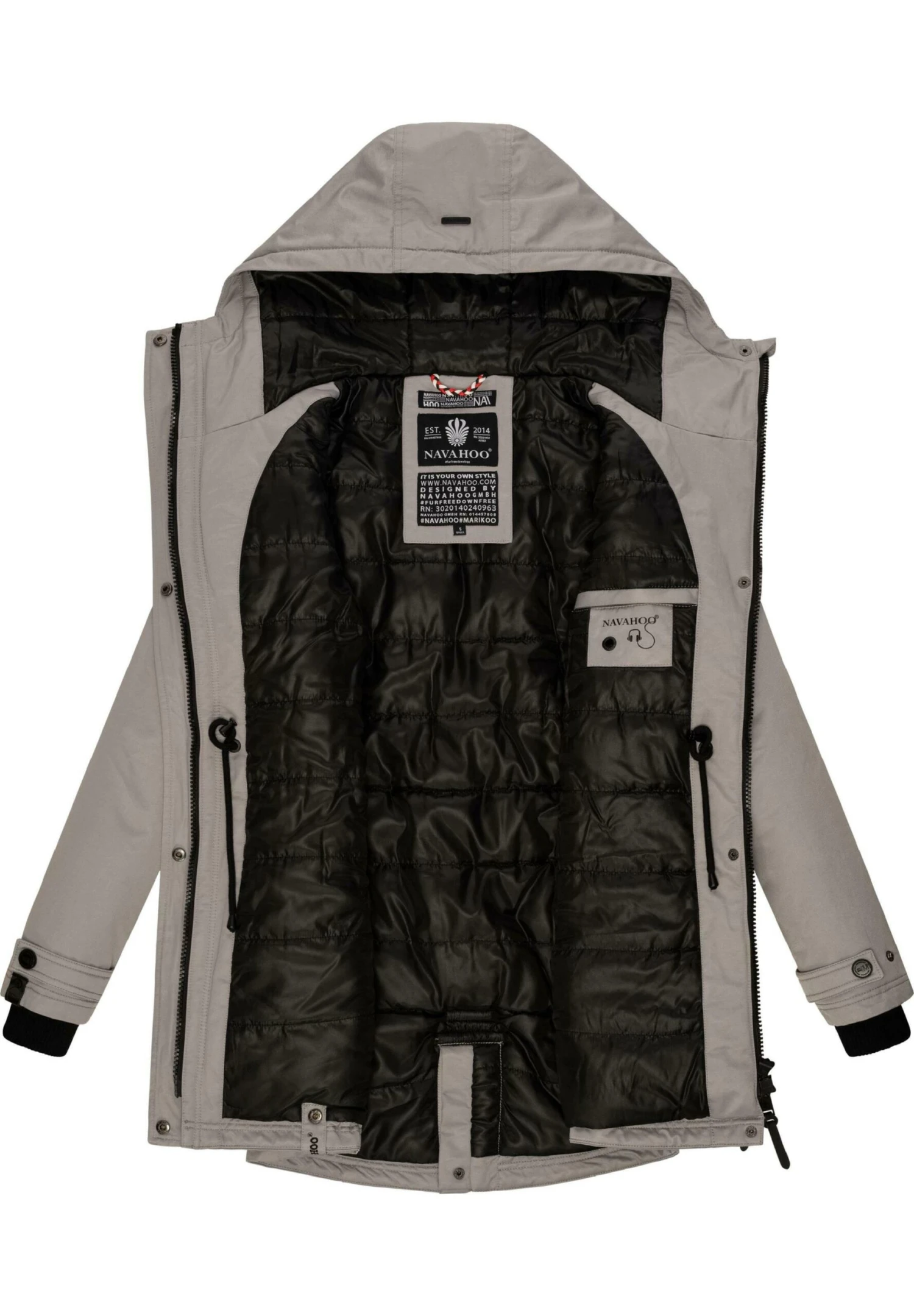 Navahoo Avrille Ii - Winterjas - Zinc Grey 4 Navahoo Avrille Ii - Winterjas - Zinc Grey - Afbeelding 4