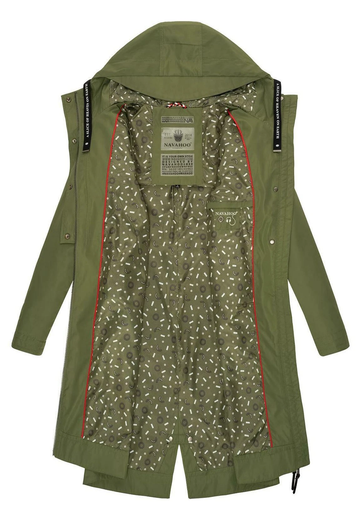 Navahoo Josinaa - Parka - Olive 4 Navahoo Josinaa - Parka - Olive - Afbeelding 4