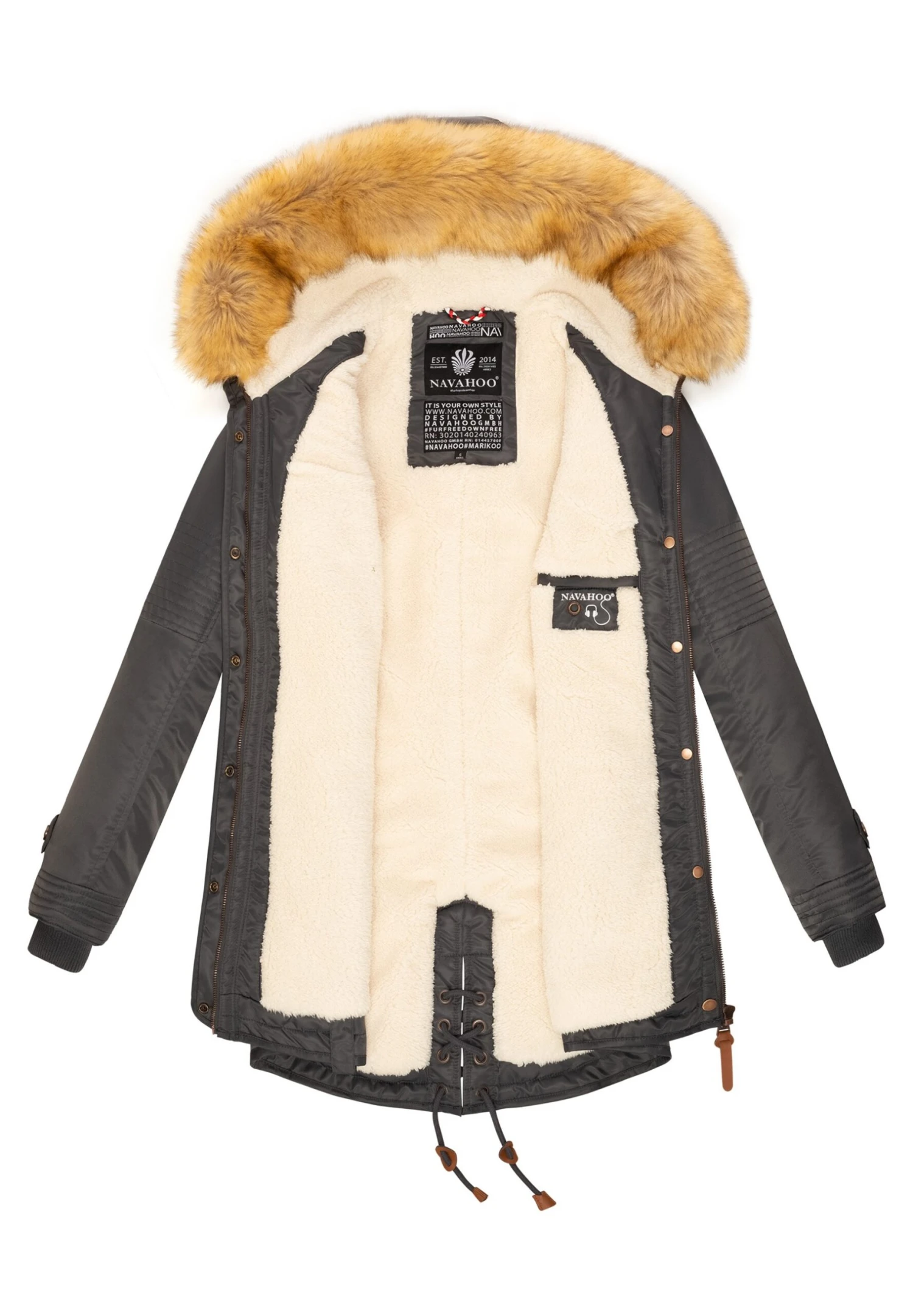 Navahoo La Viva - Winterjas - Anthracite 7 Navahoo La Viva - Winterjas - Anthracite - Afbeelding 7