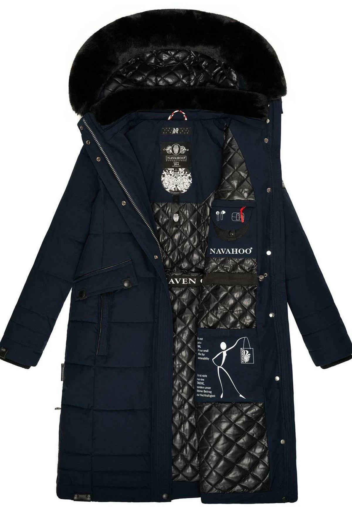 Navahoo Fahmiyaa - Winterjas - Dark Blue 3 Navahoo Fahmiyaa - Winterjas - Dark Blue - Afbeelding 3