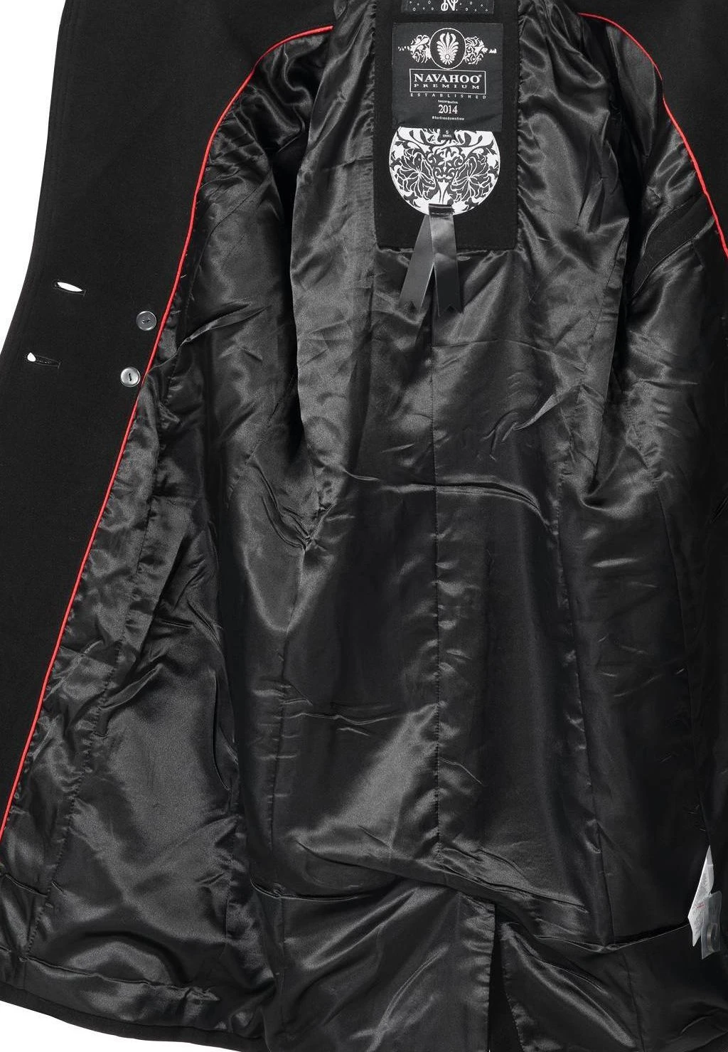 Navahoo Wooly - Halflange Jas - Black 6 Navahoo Wooly - Halflange Jas - Black - Afbeelding 6