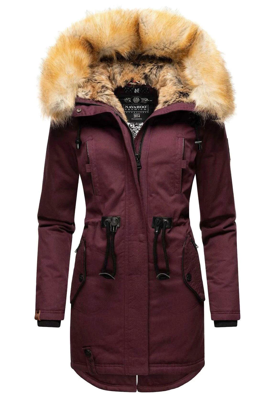 Navahoo Bombii - Winterjas - Dark Red Melange 1 Navahoo Bombii - Winterjas - Dark Red Melange