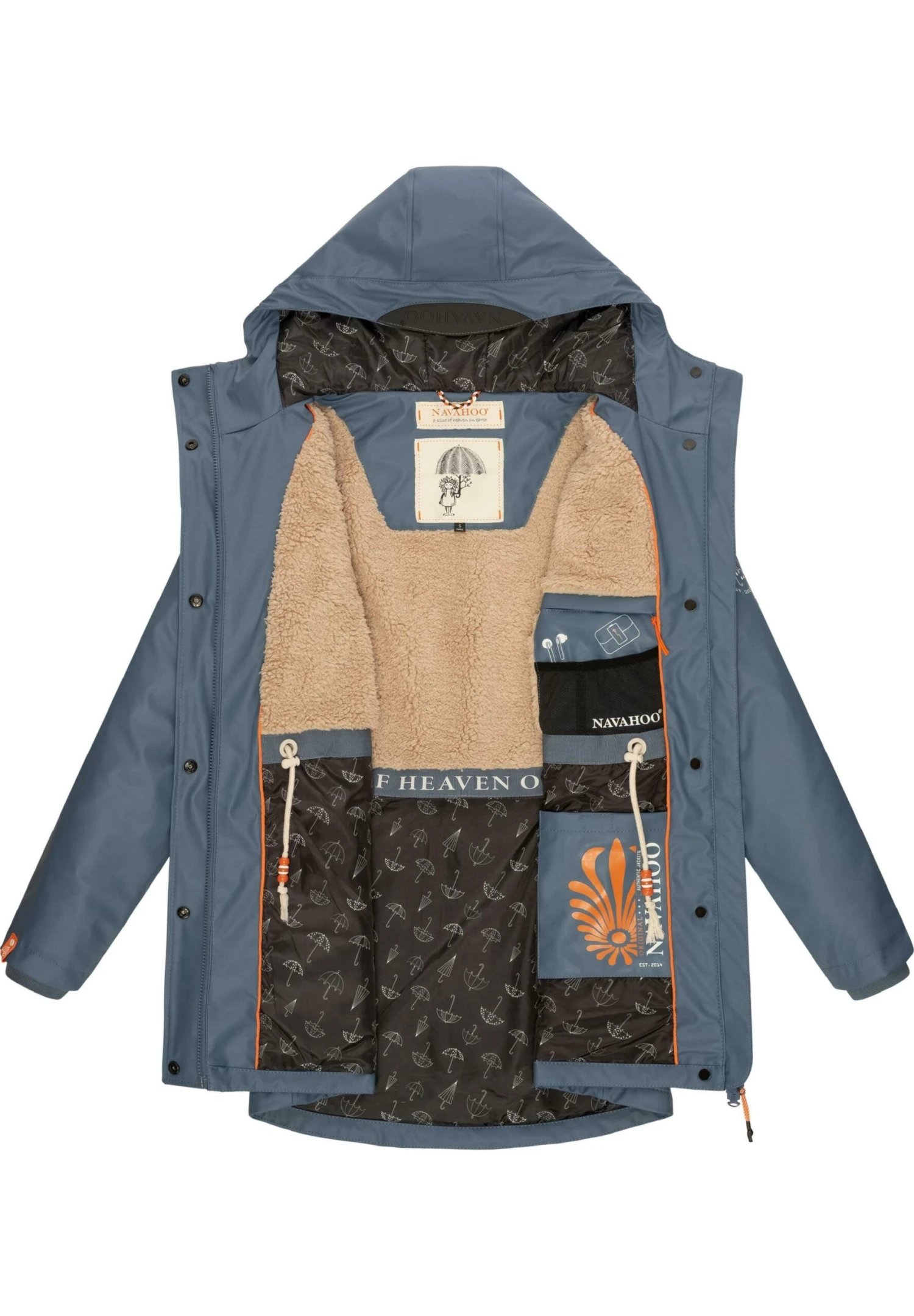 Navahoo Rainy Forest - Regenjas - Dusty Blue 4 Navahoo Rainy Forest - Regenjas - Dusty Blue - Afbeelding 4